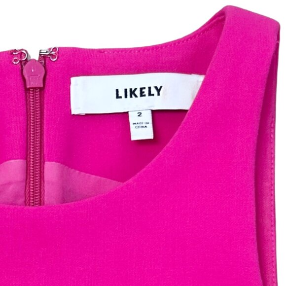 LIKELY Decklin Fuchsia Midi Dress Size 2 Premium Contemporary Revolve Saks - Picture 7 of 13